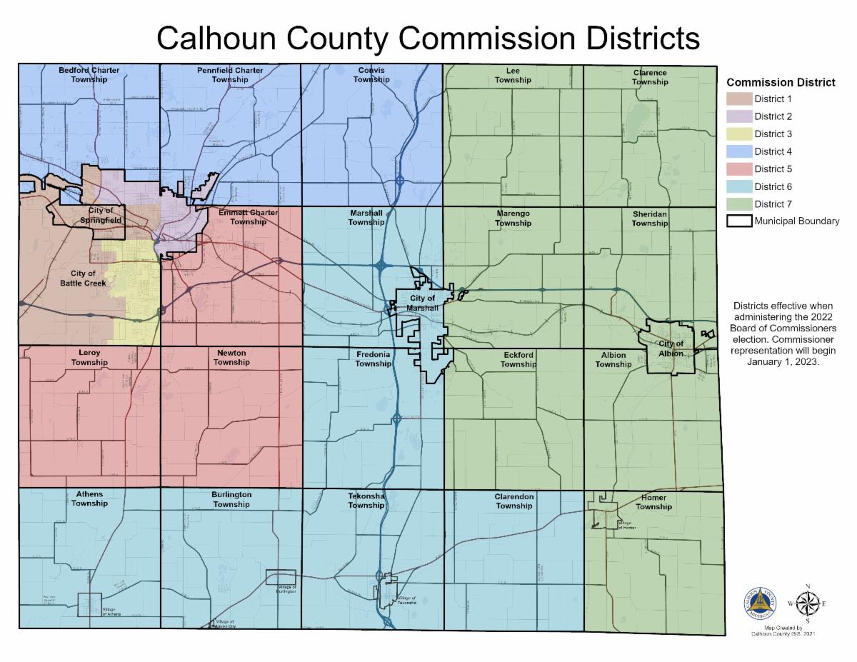 Calhoun County, Albion: Redistricting and Filing Deadlines for New Seats Opening