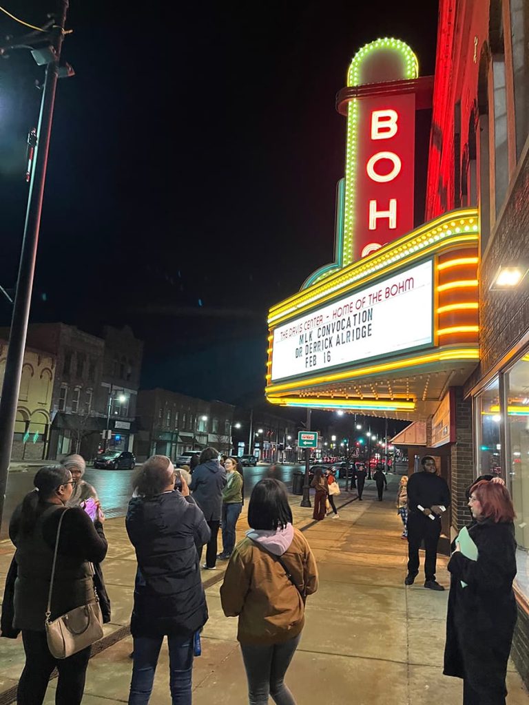 ohm Theatre after Monday's Martin Luther King Jr. Convocation