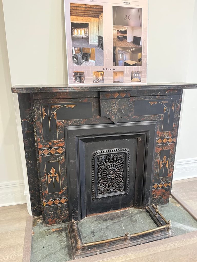 preserved decorative fireplace