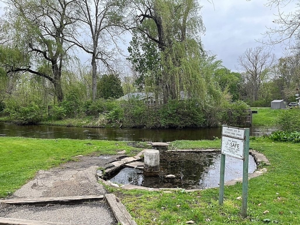 Historic artesian well at Victory Park, Albion