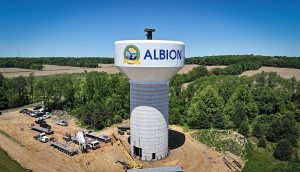 Albion's new 1-million-gallon water tower