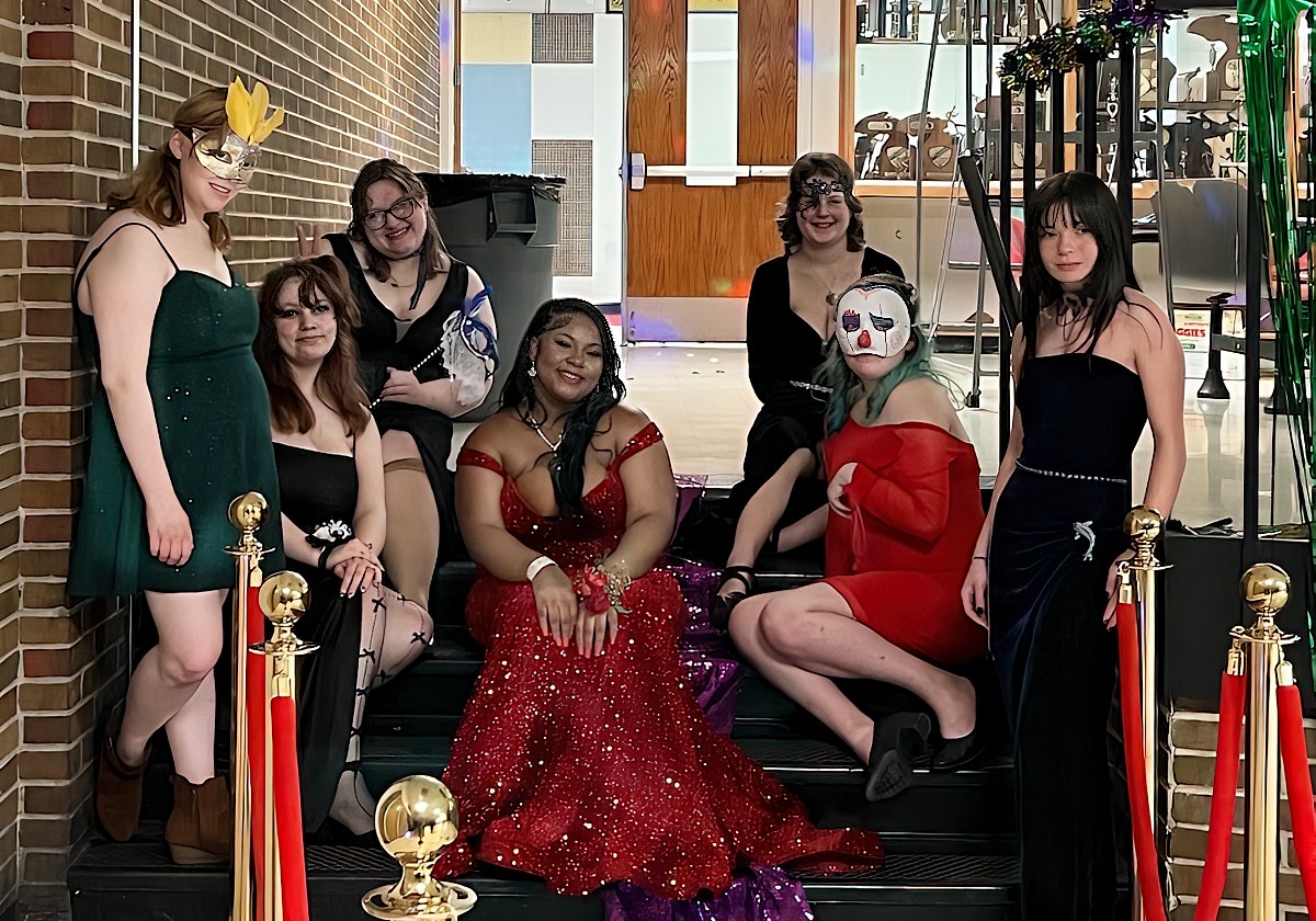 students at the prom