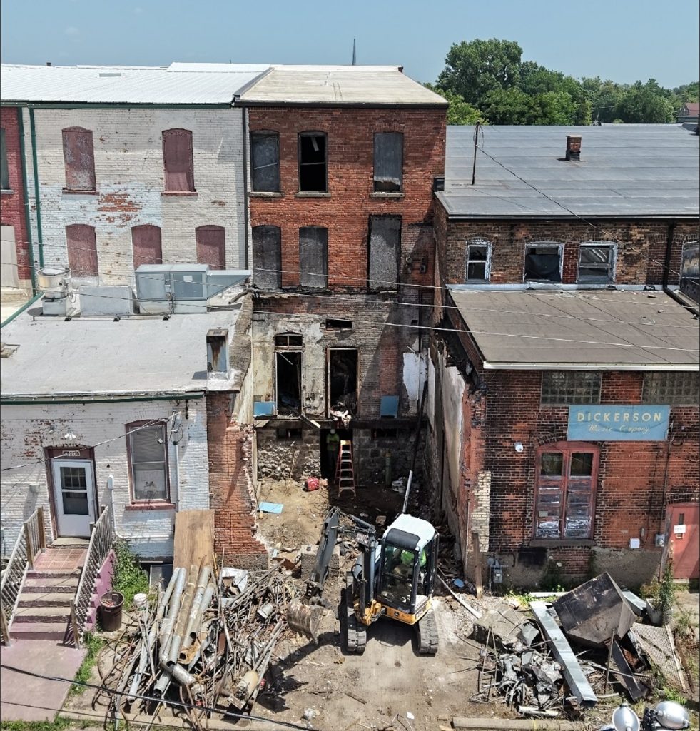 stabilization at 203 N. Superior St., the BBQ building