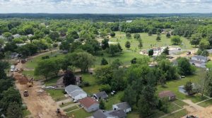 aerial view mcintosh park albion mich