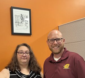 Billy Beers, president and CEO of the Greater Albion Chamber of Commerce & Visitors Bureau, and Ramona Kidder, Member Relations and Visitor Services Coordinator,