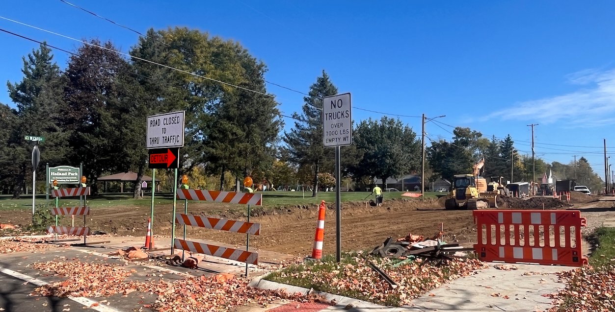 improvements along West Cass Street near Holland Park